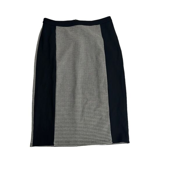weekend max mara Black White houndstooth pencil skirt size M - Picture 2 of 11
